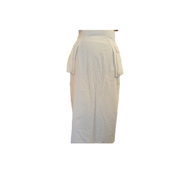 Caara Maxi Skirt Button Decoration Out Pockets White Size XL Used - Picture 2 of 14